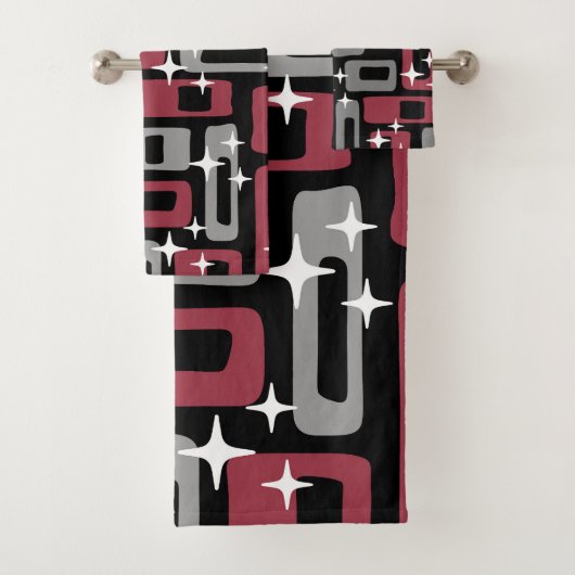 Retro Mid Century Modern Abstract Bad Handdoek (Insitu)