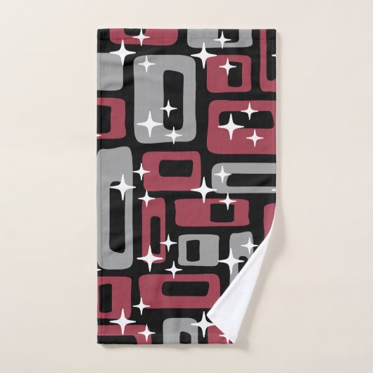 Retro Mid Century Modern Abstract Bad Handdoek (Handdoek)