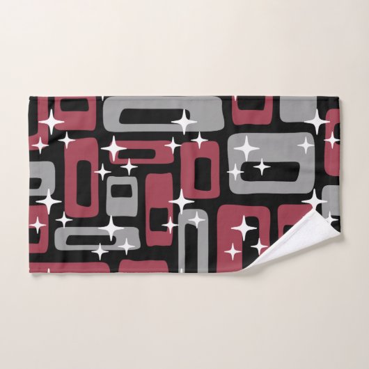 Retro Mid Century Modern Abstract Bad Handdoek (Handdoek)