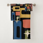 Retro Mid Century Modern Abstract Bad Handdoek (Insitu)