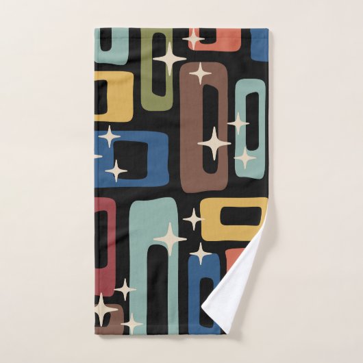 Retro Mid Century Modern Abstract Bad Handdoek (Handdoek)