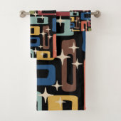 Retro Mid Century Modern Abstract Bad Handdoek (Insitu)