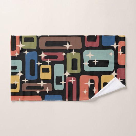 Retro Mid Century Modern Abstract Bad Handdoek (Handdoek)