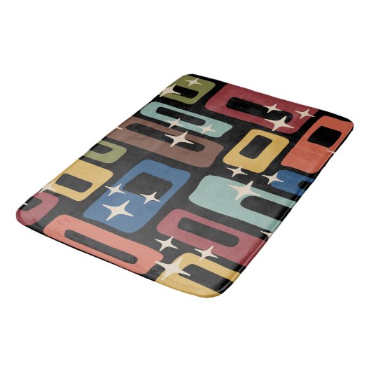 Retro Mid Century Modern Abstract Badmat (Gekanteld)