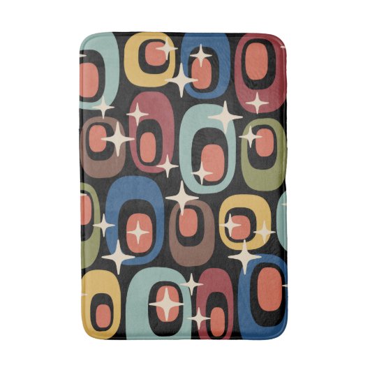 Retro Mid Century Modern Abstract Badmat (Voorkant Verticaal)