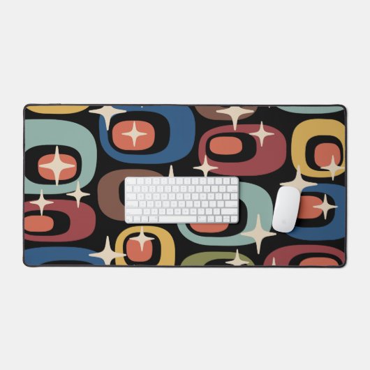 Retro Mid Century Modern Abstract Bureaumat (Keyboard & Muis)