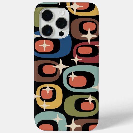 Retro Mid Century Modern Abstract Case-Mate iPhone Case (Achterkant)
