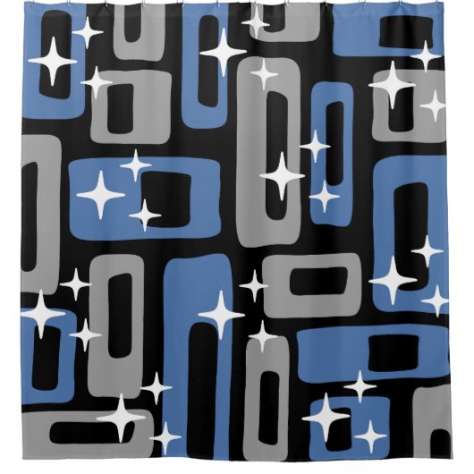 Retro Mid Century Modern Abstract Douchegordijn (Voorkant)