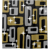 Retro Mid Century Modern Abstract Douchegordijn (Voorkant)