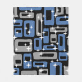 Retro Mid Century Modern Abstract Fleece Deken (Voorkant)