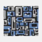 Retro Mid Century Modern Abstract Fleece Deken (Voorkant (Horizontaal))