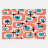 Retro Mid Century Modern Abstract Inpakpapier Vel (Voorkant 2)