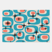Retro Mid Century Modern Abstract Inpakpapier Vel (Voorkant)