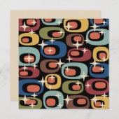 Retro Mid Century Modern Abstract Kaart (Voorkant / Achterkant)