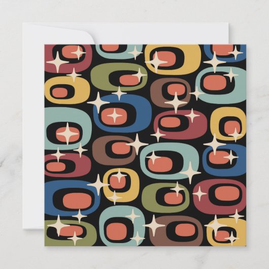 Retro Mid Century Modern Abstract Kaart (Voorkant)