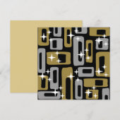 Retro Mid Century Modern Abstract Kaart (Voorkant / Achterkant)
