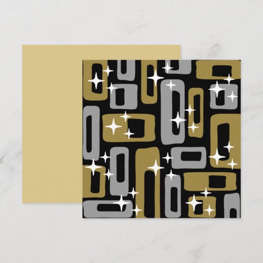 Retro Mid Century Modern Abstract Kaart (Voorkant / Achterkant)