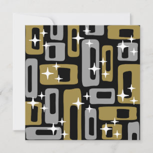 Retro Mid Century Modern Abstract Kaart