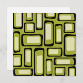 Retro Mid Century Modern Abstract Kaart (Voorkant / Achterkant)