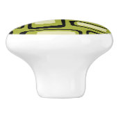 Retro Mid Century Modern Abstract Keramische Knop (Zijkant)