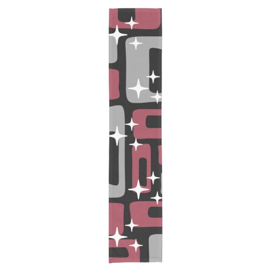 Retro Mid Century Modern Abstract Korte Tafelloper (Voorkant)