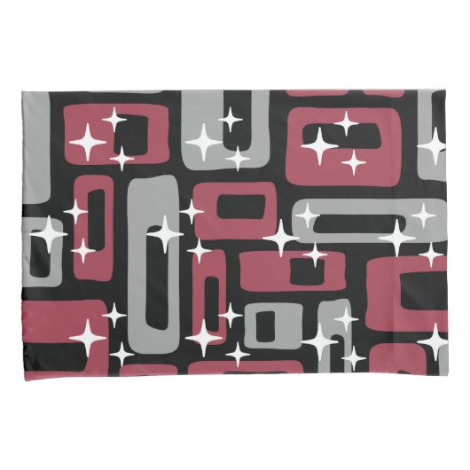 Retro Mid Century Modern Abstract Kussensloop (Voorkant-Rechts)