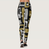 Retro Mid Century Modern Abstract Leggings (Achterkant)