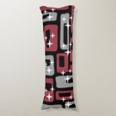 Retro Mid Century Modern Abstract Lichaamskussen (Voorkant Verticaal)