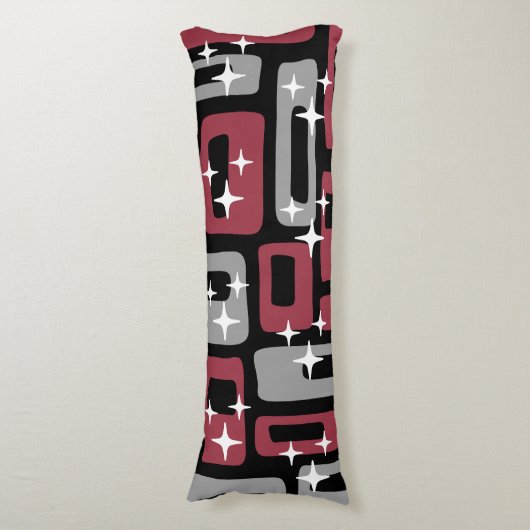 Retro Mid Century Modern Abstract Lichaamskussen (Voorkant Verticaal)