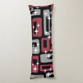 Retro Mid Century Modern Abstract Lichaamskussen (Achterkant (Verticaal))