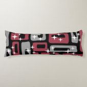 Retro Mid Century Modern Abstract Lichaamskussen (Voorkant)