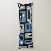 Retro Mid Century Modern Abstract Lichaamskussen (Achterkant (Verticaal))