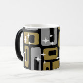 Retro Mid Century Modern Abstract Magische Mok (Voorkant links)