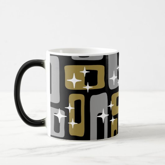 Retro Mid Century Modern Abstract Magische Mok (Links)