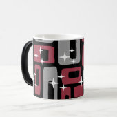 Retro Mid Century Modern Abstract Magische Mok (Voorkant links)