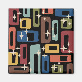 Retro Mid Century Modern Abstract Magneet (Voorkant)
