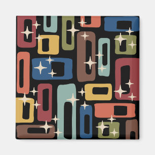 Retro Mid Century Modern Abstract Magneet