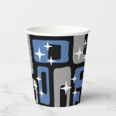 Retro Mid Century Modern Abstract Papieren Bekers (Voorkant)