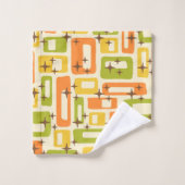 Retro Mid Century Modern Abstract patroon Bad Handdoek (Wasdoekje)