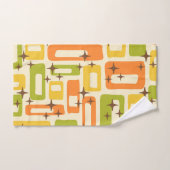 Retro Mid Century Modern Abstract patroon Bad Handdoek (Handdoek)