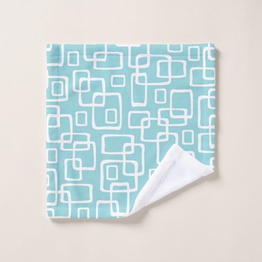 Retro Mid Century Modern Abstract patroon Bad Handdoek (Wasdoekje)
