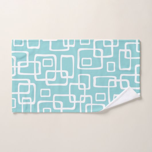 Retro Mid Century Modern Abstract patroon Bad Handdoek (Handdoek)