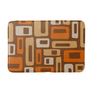Retro Mid Century Modern Abstract patroon Badmat