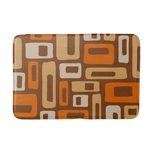 Retro Mid Century Modern Abstract patroon Badmat (Voorkant)