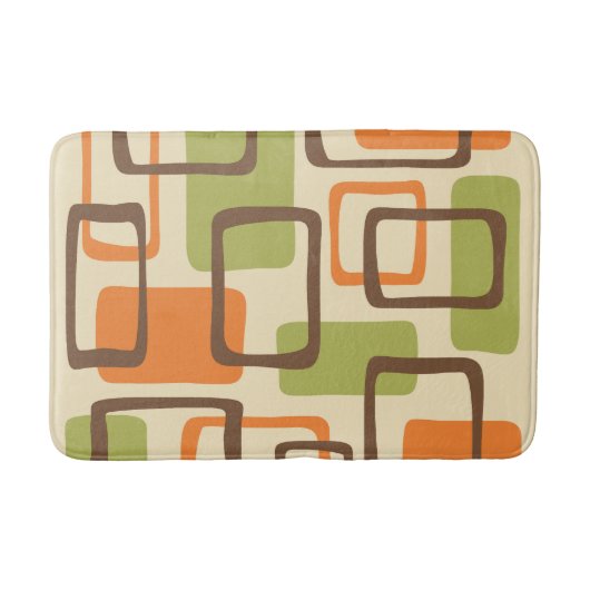 Retro Mid Century Modern Abstract patroon Badmat (Voorkant)