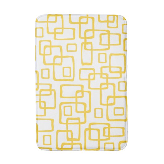 Retro Mid Century Modern Abstract patroon Badmat (Voorkant Verticaal)