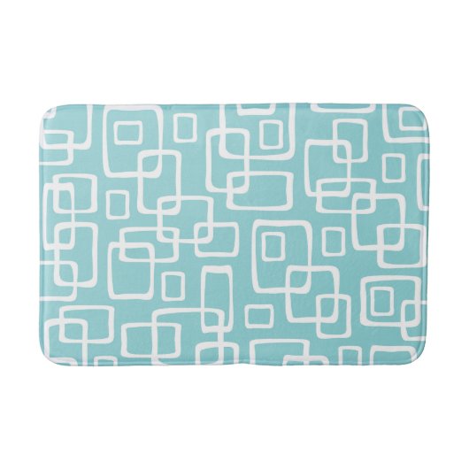 Retro Mid Century Modern Abstract patroon Badmat (Voorkant)