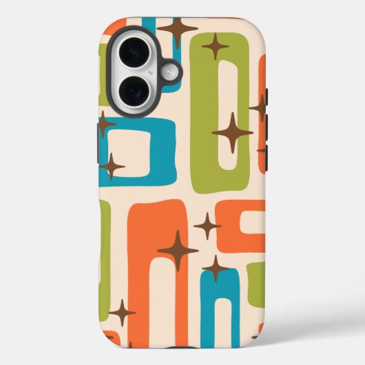 Retro Mid Century Modern Abstract patroon Case-Mate iPhone Case (Achterkant)
