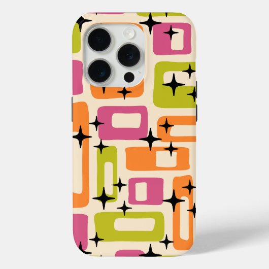 Retro Mid Century Modern Abstract patroon Case-Mate iPhone Case (Achterkant)
