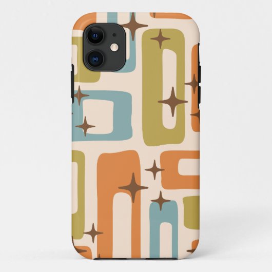 Retro Mid Century Modern Abstract patroon Case-Mate iPhone Case (Achterkant)